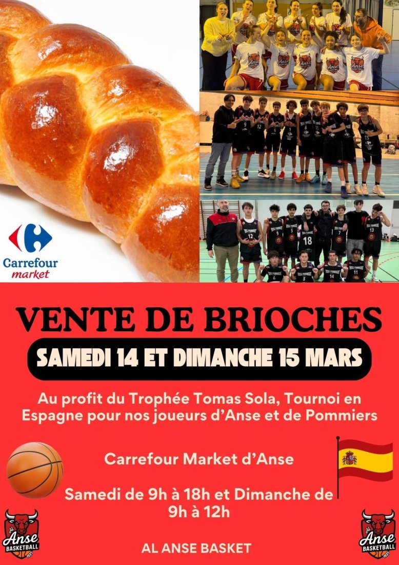 Ventes de brioches 14/15 mars